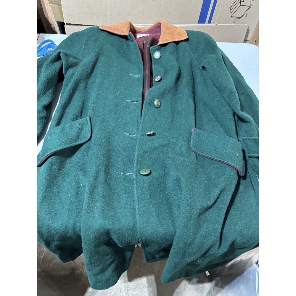 Vintage 80s Braefair Womens Teal‎ Genuine Wool Jacket Large Retro